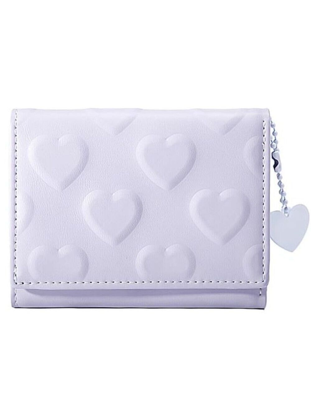 Womens Wallet Small Trifold Slim Leather Cute Wallet Cash Pocket with Heart